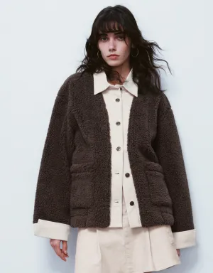 2 In 1 Furry Denim Jacket