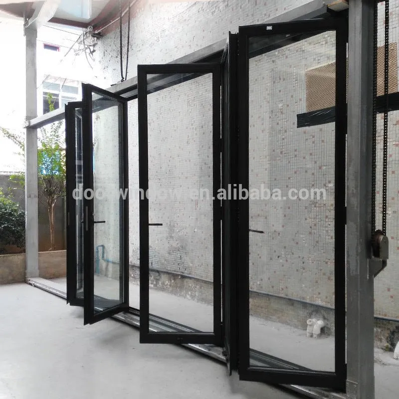 Aluminium folding door with as2047 certificate foldable glass doors by Doorwin on Alibaba