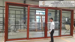 Aluminium framed glass sliding entry doors by Doorwin on Alibaba