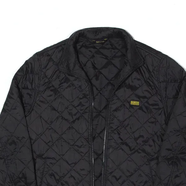 BARBOUR International Gear Quilt Insulated Jacket Black Nylon Quilted Mens S