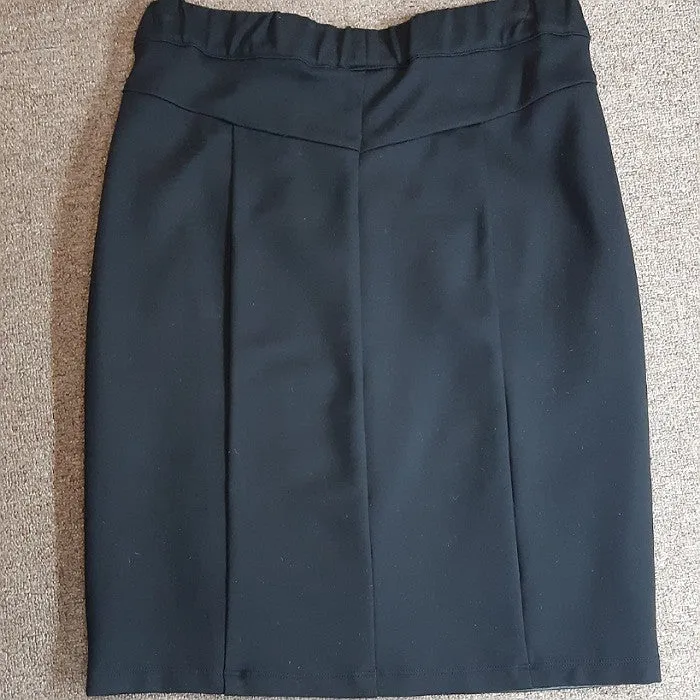 BLACK LEATHER COMBO SKIRT SIZE 5