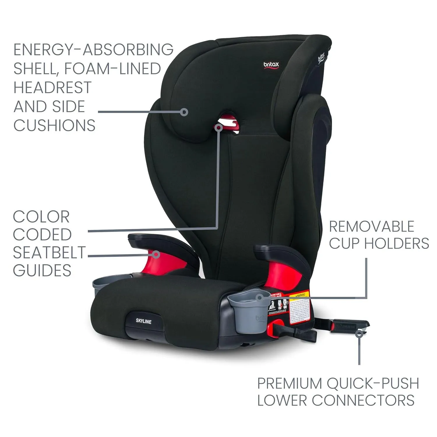 Britax Skyline 2-Stage Belt-Positioning Booster Car Seat - Dusk