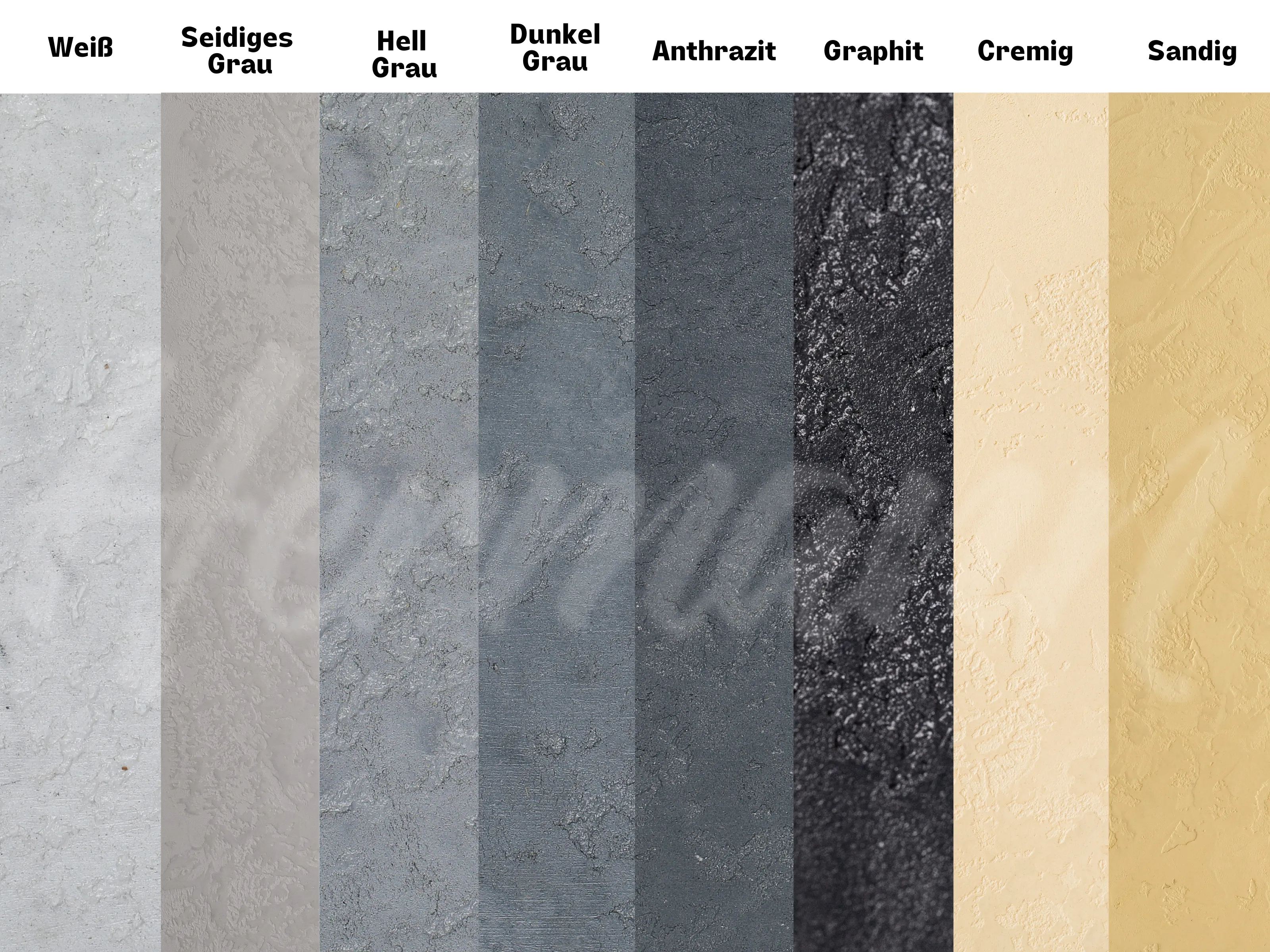 Concrete wall finish / Concrete effect plaster 20 kg- Anthracite - Complete kit with primer and final matt varnish