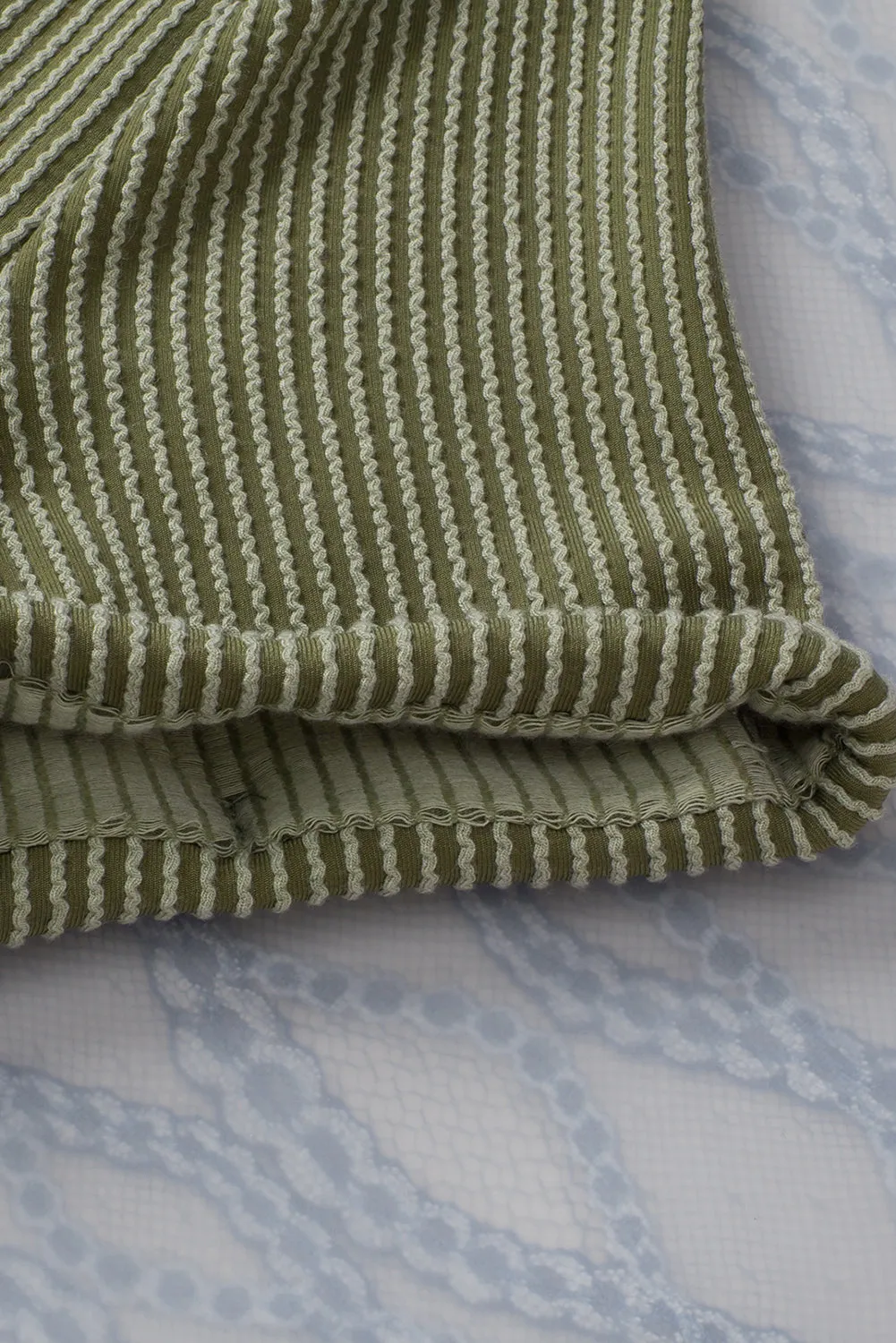 Corded Top with Pockets - Green