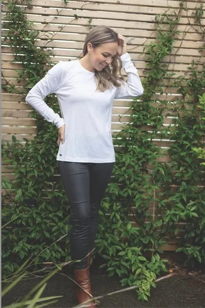 EBAS553.COLOUR.A-H SELF TRIM ROUND NECK MERINO