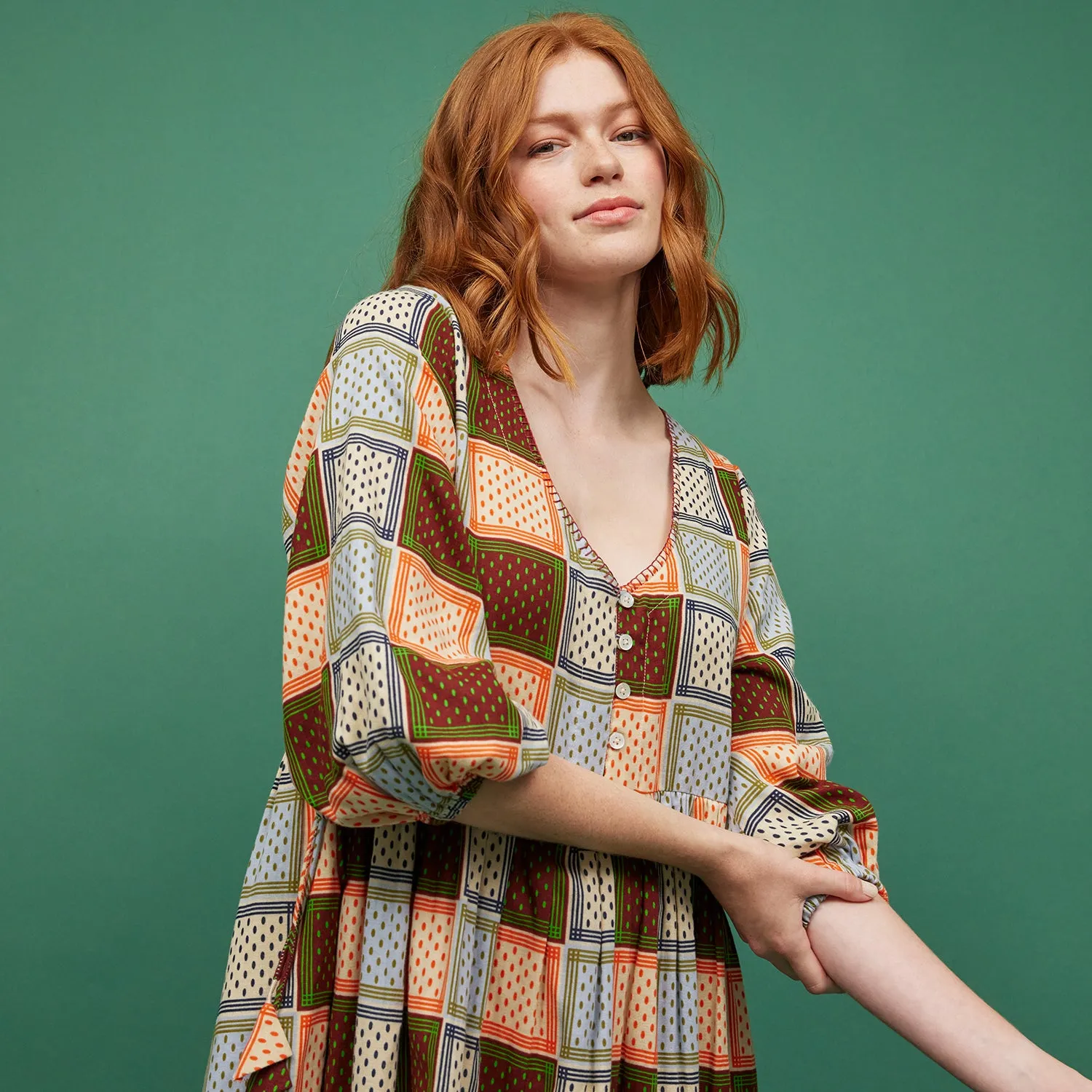Gia 3/4 Sleeve Maxi Dress