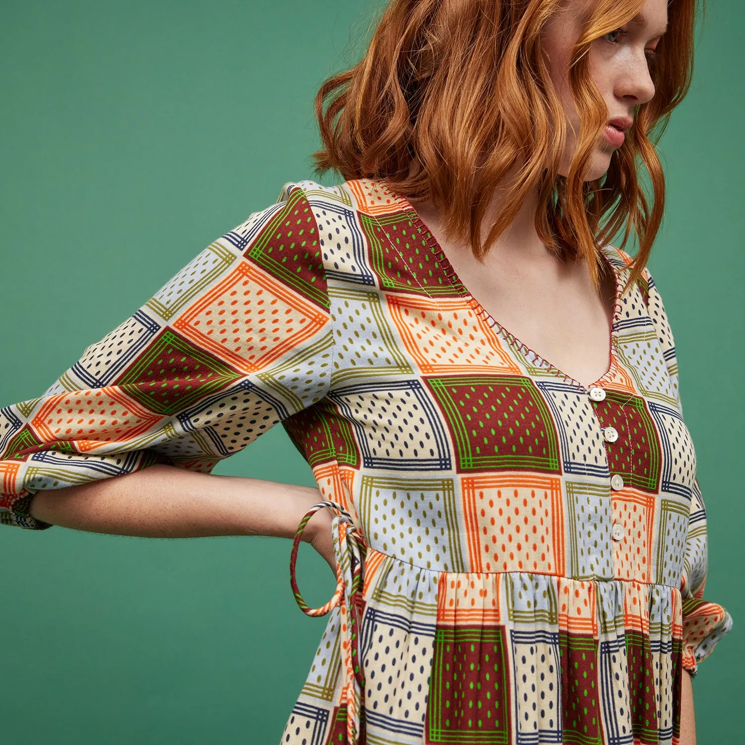 Gia 3/4 Sleeve Maxi Dress