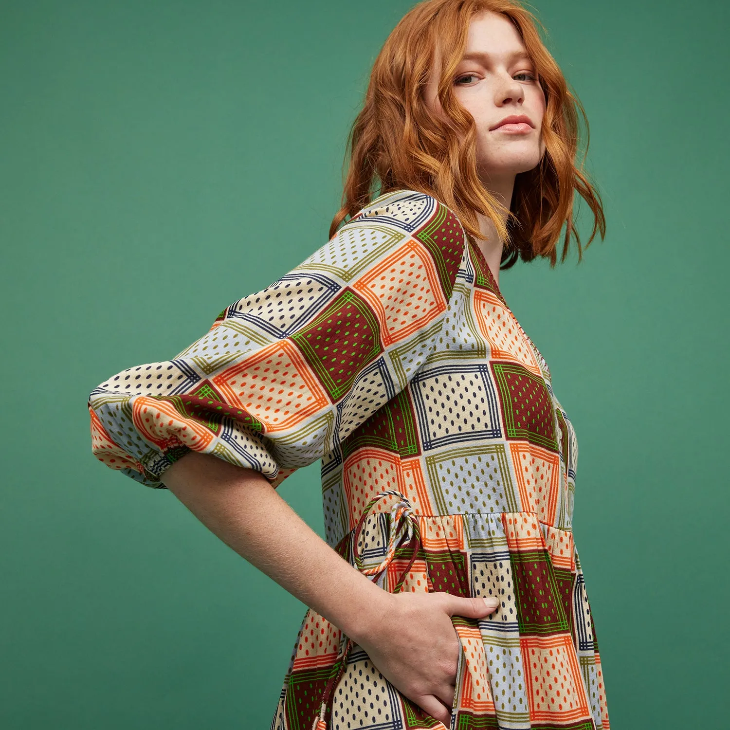 Gia 3/4 Sleeve Maxi Dress