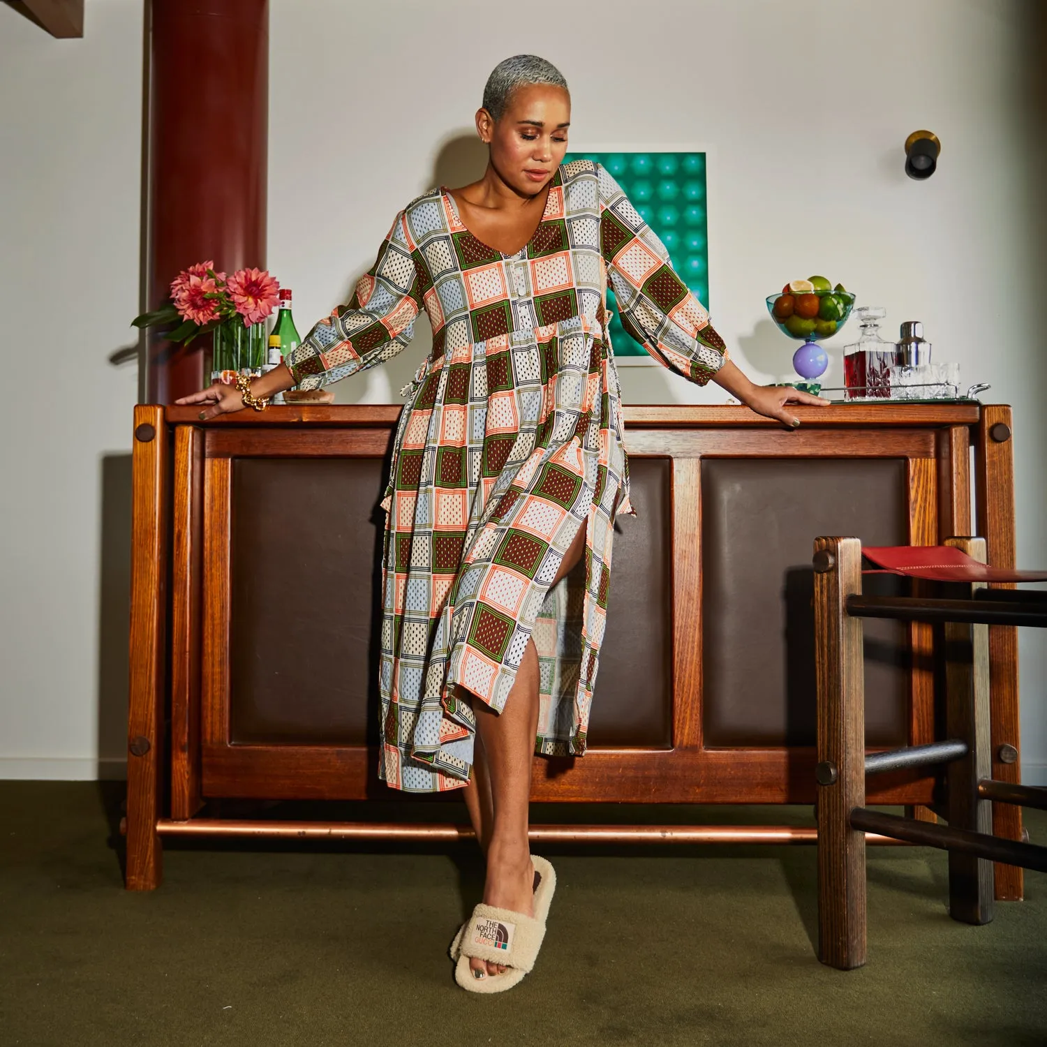 Gia 3/4 Sleeve Maxi Dress