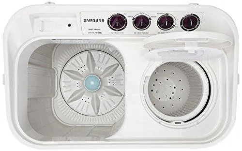 Samsung 6.5 kg Semi-Automatic Top Loading Washing Machine (WT655QPNDRP, White and Purple)