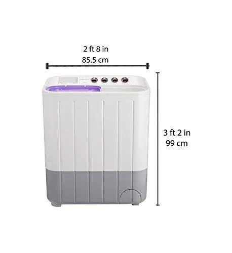 Samsung 6.5 kg Semi-Automatic Top Loading Washing Machine (WT655QPNDRP, White and Purple)
