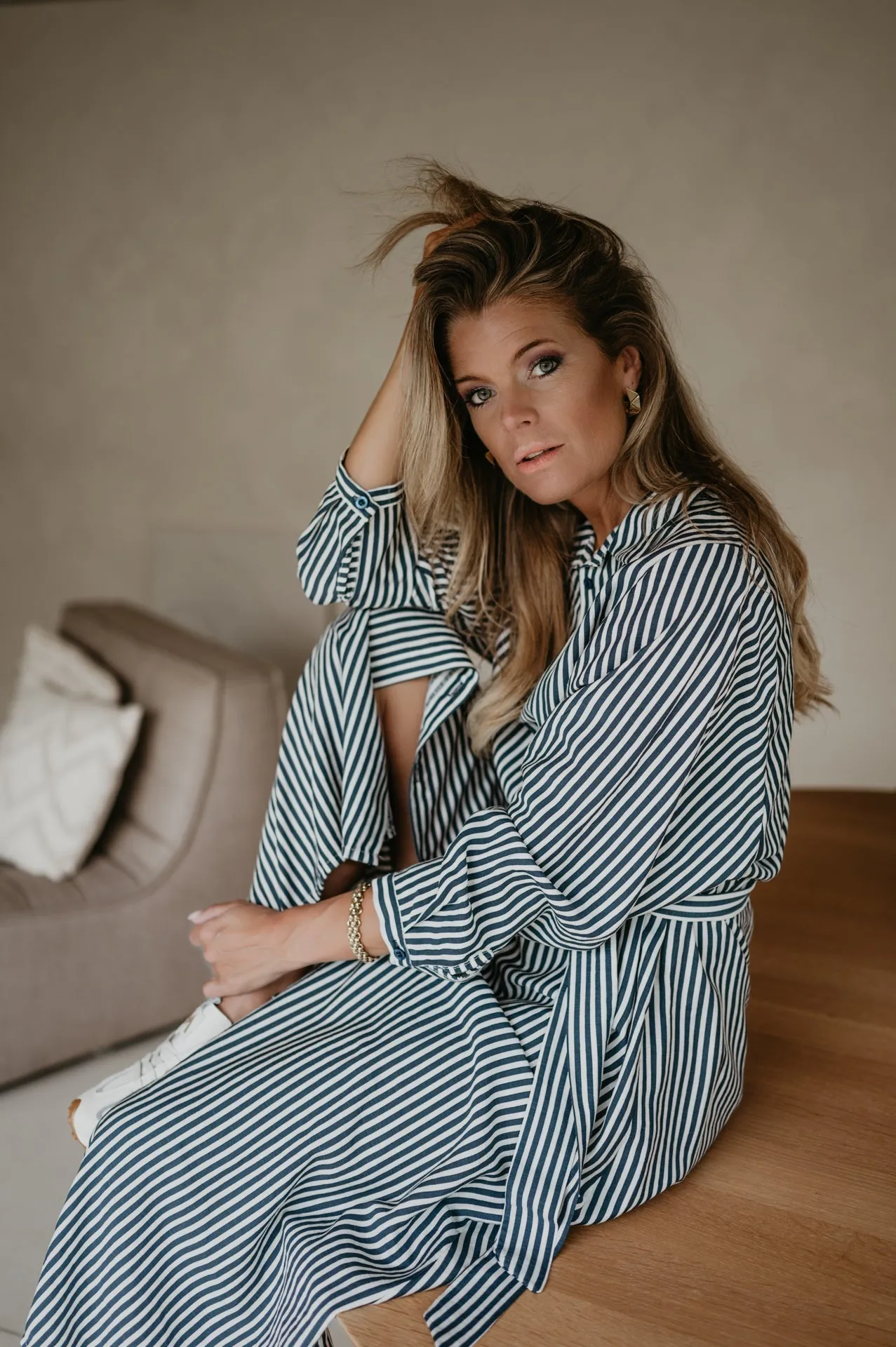 Secco dress I Striped Blue