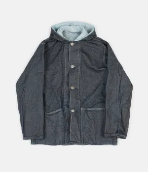 Tender Type 936 Hooded Shepherds Coat - 19oz Cross Weave Denim Rinse Wash