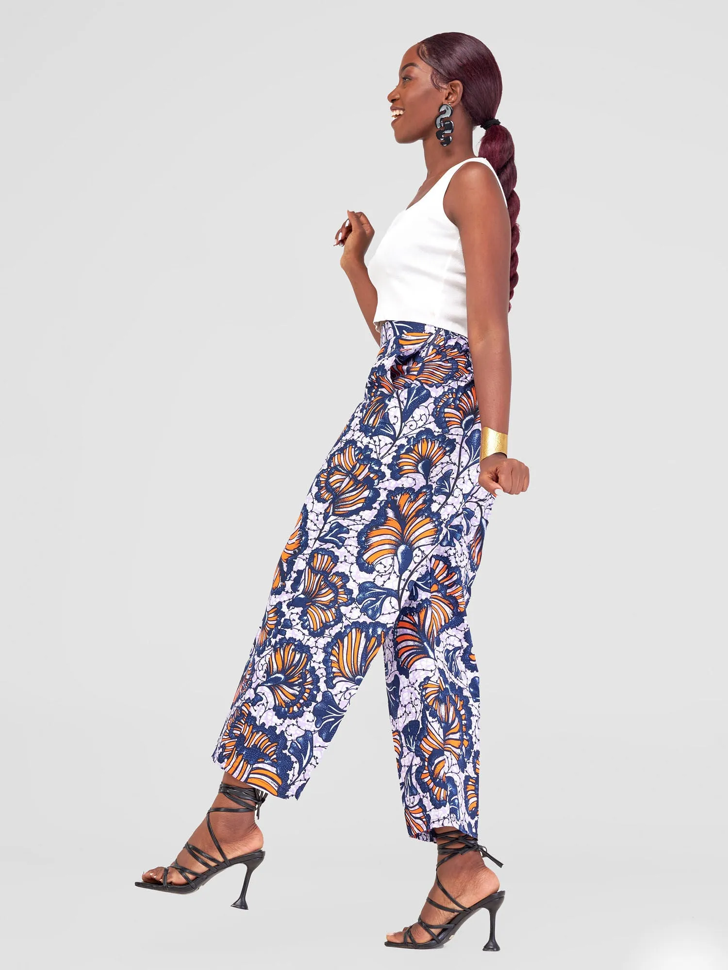 Tenge Pants - Purple / Multicolor