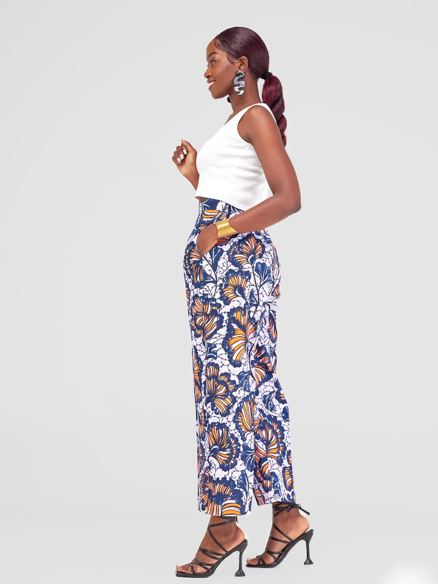 Tenge Pants - Purple / Multicolor