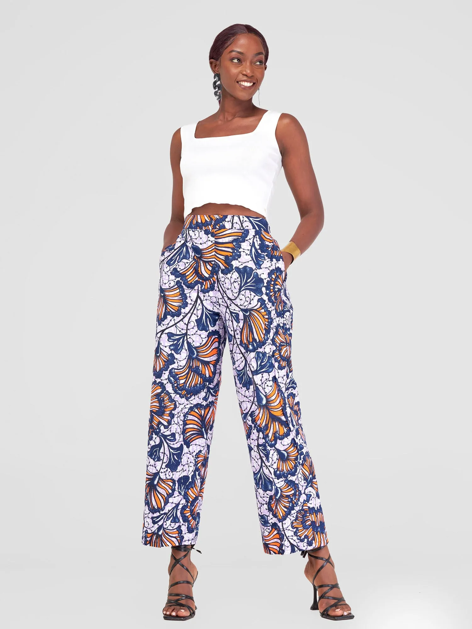 Tenge Pants - Purple / Multicolor