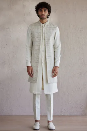 Venice Ivory Nehru Jacket (Heavy)